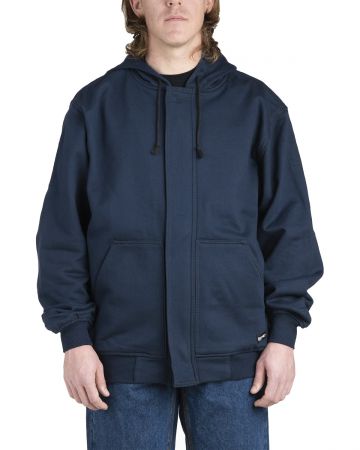 Berne Men's Flame Resistant Full-Zip Hooded Sweatshirt with Pockets.